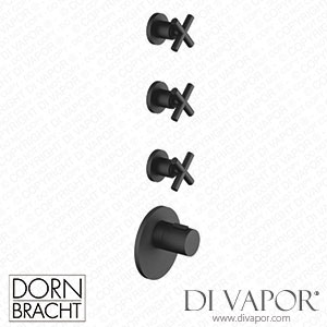 Dornbracht Tara xTool Thermostat Module with 3 Valves 36503979 33_1_36607892 33_3 - Matte Black Spare Parts