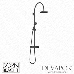 Dornbracht Tara Showerpipe with Shower Thermostat 34459892 33_1_28015979 33_1 - Matte Black Spare Parts