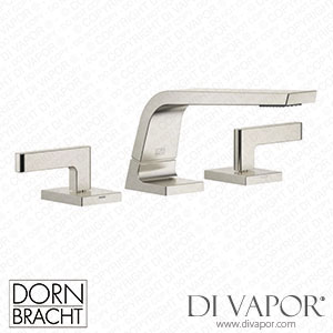 Dornbracht CL.1 Three-Hole Basin Mixer without Pop-Up Waste - Brushed Platinum Dorn Dv 1257 Spare Parts