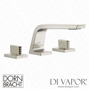 Dornbracht CL.1 Three-Hole Basin Mixer without Pop-Up Waste - Brushed Platinum Dorn Dv 1259 Spare Parts