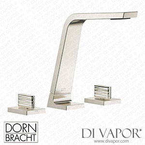 Dornbracht CL.1 Three-Hole Basin Mixer without Pop-Up Waste - Brushed Platinum Dorn Dv 1260 Spare Parts