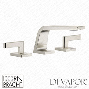 Dornbracht CL.1 Three-Hole Basin Mixer without Pop-Up Waste - Brushed Platinum Dorn Dv 1261 Spare Parts