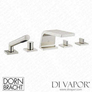 Dornbracht CL.1 Five-Hole Bath Mixer for Deck Mounting with Diverter - Brushed Platinum Dorn Dv 1269 Spare Parts