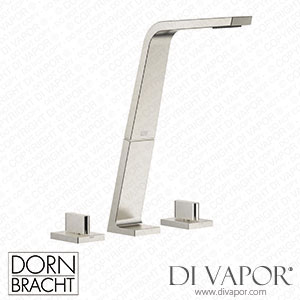 Dornbracht CL.1 Three-Hole Basin Mixer without Pop-Up Waste - Brushed Platinum Dorn Dv 1300 Spare Parts
