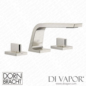 Dornbracht CL.1 Three-Hole Basin Mixer without Pop-Up Waste - Brushed Platinum Dorn Dv 1302 Spare Parts