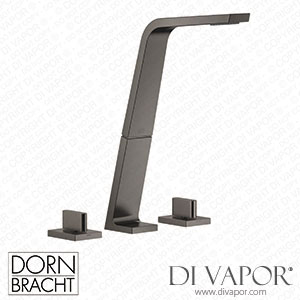 Dornbracht CL.1 Three-Hole Basin Mixer without Pop-Up Waste - Brushed Dark Platinum Dorn Dv 1315 Spare Parts