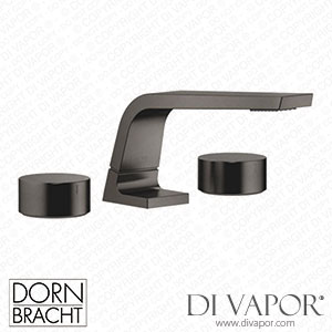 Dornbracht CL.1 Three-Hole Basin Mixer without Pop-Up Waste - Brushed Dark Platinum Dorn Dv 1318 Spare Parts