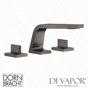 Dornbracht CL.1 Three-Hole Basin Mixer without Pop-Up Waste - Brushed Dark Platinum Dorn Dv 1319 Spare Parts