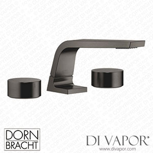 Dornbracht CL.1 Three-Hole Basin Mixer without Pop-Up Waste - Brushed Dark Platinum Dorn Dv 1321 Spare Parts