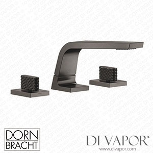 Dornbracht CL.1 Three-Hole Basin Mixer without Pop-Up Waste - Brushed Dark Platinum Dorn Dv 1322 Spare Parts