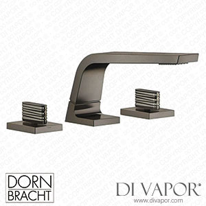 Dornbracht CL.1 Three-Hole Basin Mixer without Pop-Up Waste - Brushed Dark Platinum Dorn Dv 1323 Spare Parts