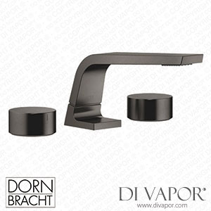 Dornbracht CL.1 Three-Hole Basin Mixer without Pop-Up Waste - Brushed Dark Platinum Dorn Dv 1325 Spare Parts