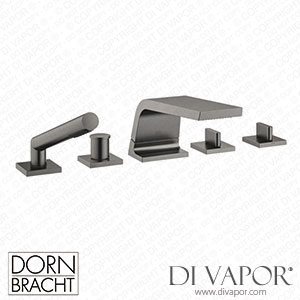Dornbracht CL.1 Five-Hole Bath Mixer for Deck Mounting with Diverter - Brushed Dark Platinum Dorn Dv 1328 Spare Parts