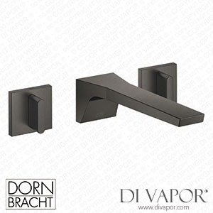 Dornbracht CL.1 Wall-Mounted Basin Mixer without Pop-Up Waste - Brushed Dark Platinum Dorn Dv 1350 Spare Parts