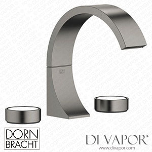 Dornbracht Cyo Three-Hole Basin Mixer with Pop-Up Waste - Brushed Dark Platinum Dorn Dv 1353 Spare Parts