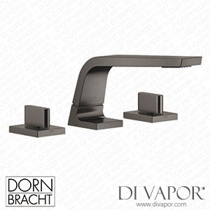 Dornbracht CL.1 Three-Hole Basin Mixer without Pop-Up Waste - Brushed Dark Platinum Dorn Dv 1358 Spare Parts
