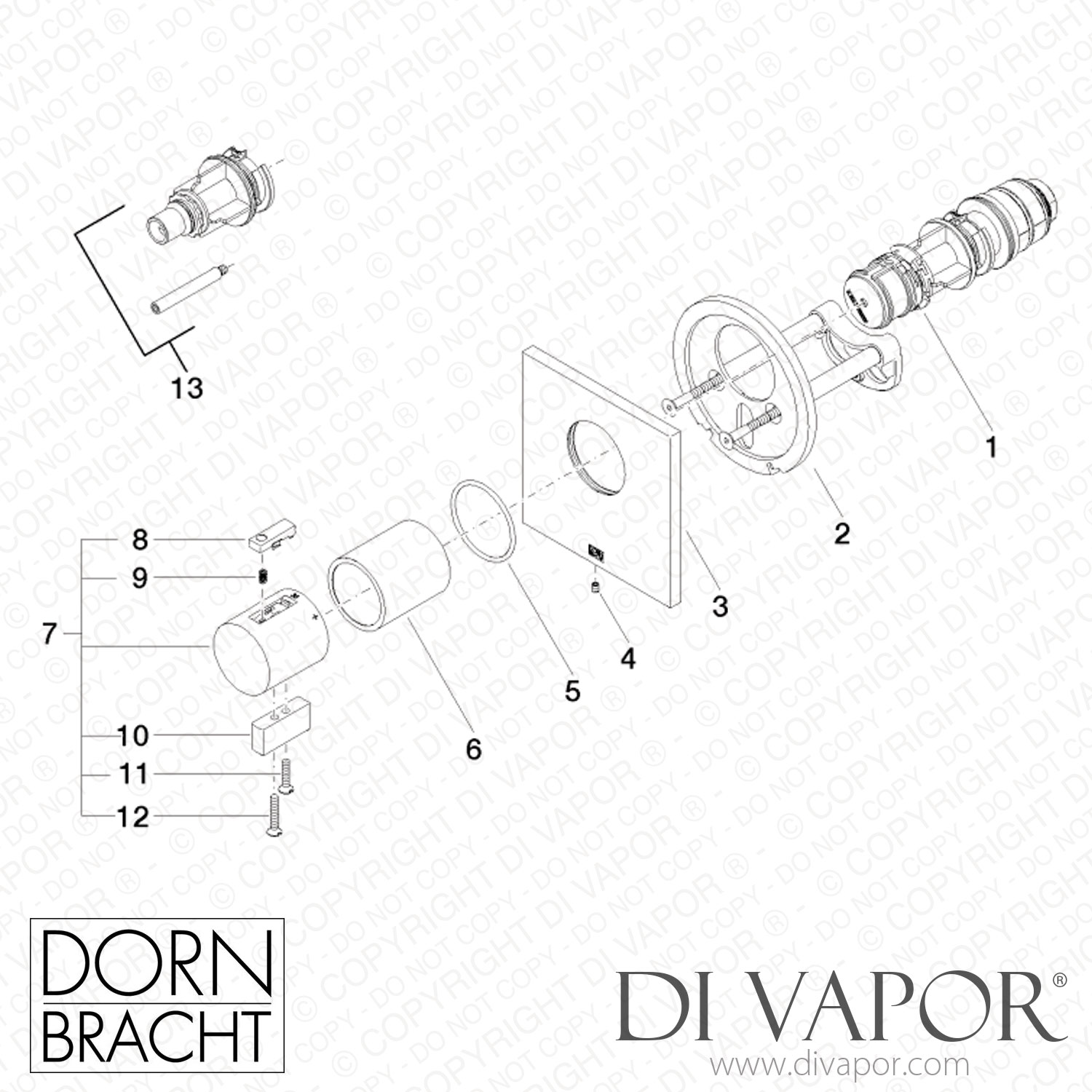Dornbracht Symetrics xTool Thermostat Module 36503985 06_1_36607985 06