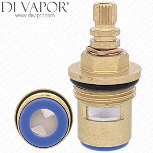 46mm 1/2 Inch On/Off Flow Ceramic Disc Cartridge - 20 Spline - Anti-Clockwise Open
