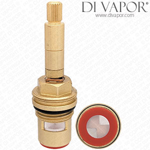 76mm 1/2 Inch On/Off Flow Ceramic Disc Cartridge - 20 Spline - Clockwise Open