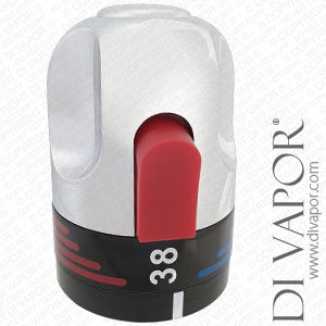 39mm Shower Valve Temperature Control Handle with Stop Ring for 24 Spline Cartridges