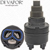 35mm Push Button Shower Valve Cartridge with On / Off Rotary Function - DVMU784