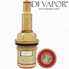 60mm 1/2 Inch Ceramic Disc Cartridge - Clockwise Open - 1/4 Turn - Threaded Flange - DVX6375