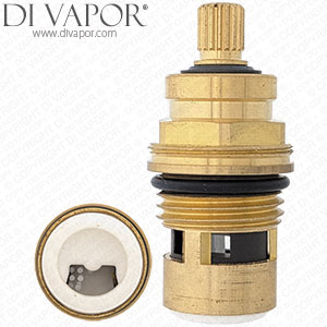 54mm Half Turn 1/2" BSP Flow Cartridge - 20 Spline - Anti-Clockwise Turn to Open