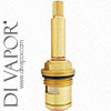 71mm 1/2" Ceramic Disc Cartridge - Anti-Clockwise Open - 1/4 Turn - Threaded Flange