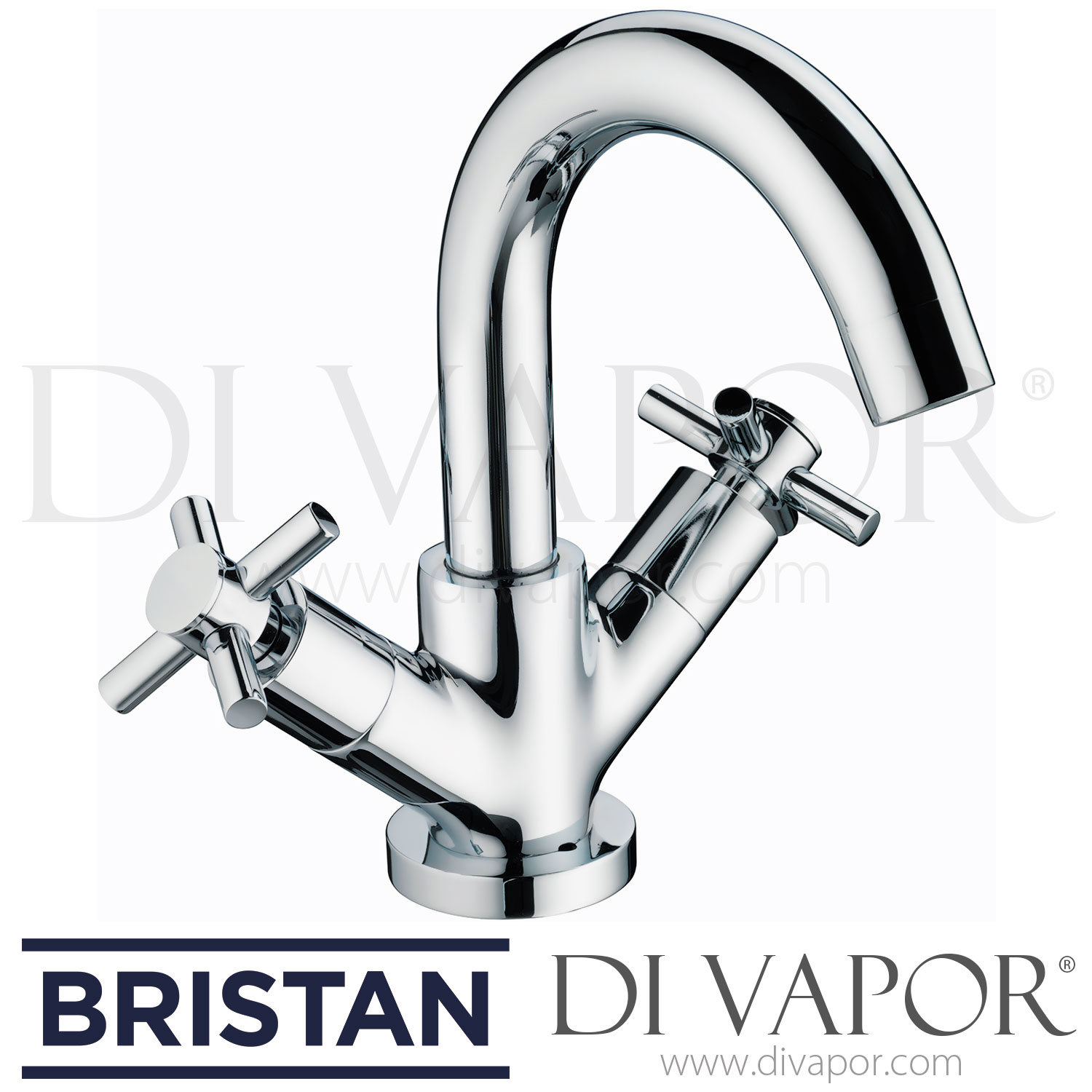 Bristan Pisa 2 Waschtischarmatur Mit Clicker-Ablauf – Chrom, Einhebel-Mischer – Moderne Badarmatur