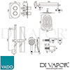 VADO DX 172250 LIF CP DX Spare Parts Diagram