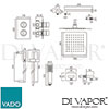 VADO DX 172250 NOT CP DX Spare Parts Diagram