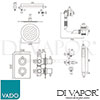 VADO DX 173252 CELSQ CP DX Spare Parts Diagram