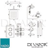 VADO DX 173252 MIX CP DX Spare Parts Diagram