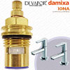 Damixa Iona Cold Tap Cartridge Replacement - 1/2", 20 Spline, 1/4 Turn - Compatible Cartridge
