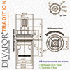 Damixa Tradition 4 hole Hot Tap Cartridge Diagram