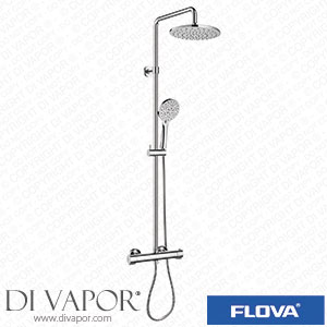 Flova E-SMTSKIT-21 Smart Exposed Thermostatic Shower Column with Easy Fix Kit Included Spare Parts