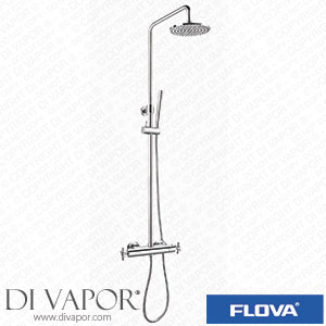 Flova E-XLTSKIT XL Exposed Thermostatic Shower Column with Easy Fix Kit Included Spare Parts