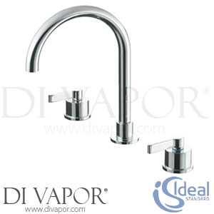 Ideal E0061AA Silver Dual Control 3 Taphole Basin Mixer with Pop-Up Waste Spare Parts