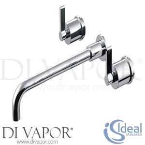 Ideal E0064AA Silver Dual Control Wall Mounted Basin Mixer Tap with 23cm Spout Spare Parts