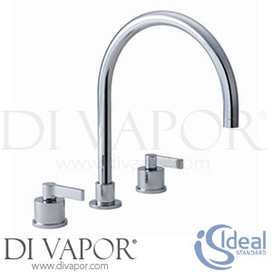 Ideal Standard Silver Dual Control Three Taphole Sink Mixer Spare Parts E0078AA
