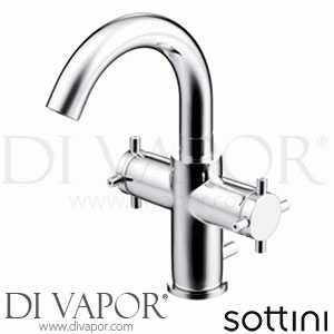 Sottini E1952AA Alchemy Dual Control Basin Mixer - Crosshead Handles - Spares