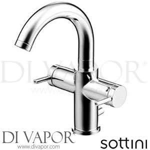 Sottini E1953AA Alchemy Dual Control Basin Mixer - Lever Handles - Spare Parts