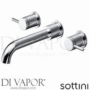 Sottini E1961AA Alchemy Dual Control Wall Basin Mixer - Lever Handles - Tap Spare Parts