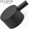 Matte Black Compatible Round Flow Control Handle for Milano Como Shower Valve - E277SC Compatible Spare