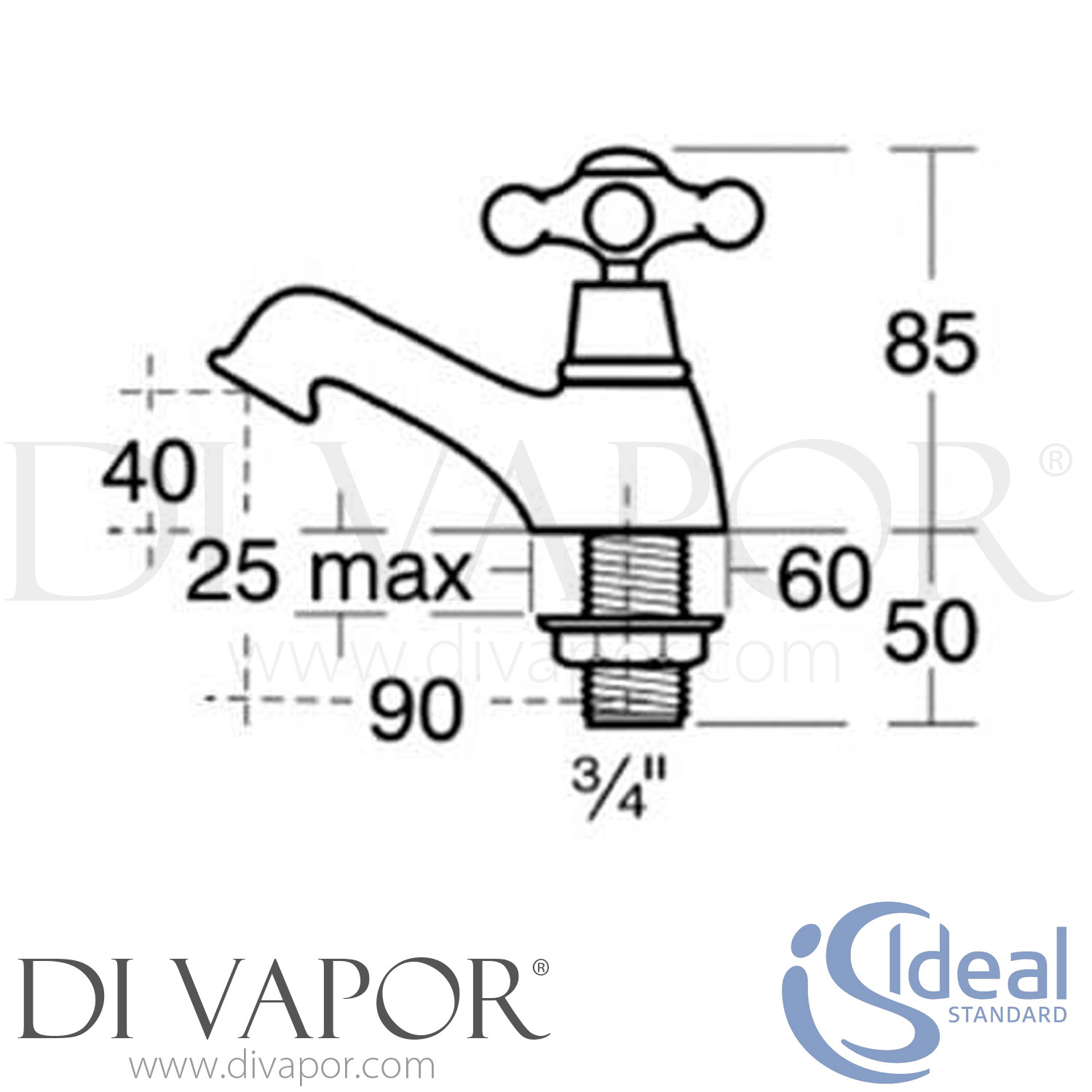 Ideal Standard Kingston Bath Tap Spare Parts E6055AA