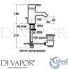 Ideal Standard E6396AA Mixer Spare Diagram