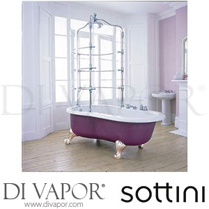 Sottini E646101 Calvari 180 X 100cm Idealcast Roll Top Rain Bath - No Tapholes - Left Hand Spare Parts