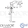 Ideal Standard E6900AA Mixer Spare Diagram