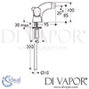 Ideal Standard Waterways Bidet Mixer Tap Dimensions
