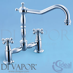 Ideal Standard E9091AA Provence Dual Control Two Taphole Bridge Sink Mixer - Crosshead Handles - Tap Spare Parts
